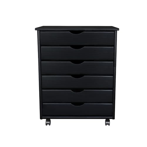 Jela Original Roll Cart, Solid Wood, 6 Drawer, White H793