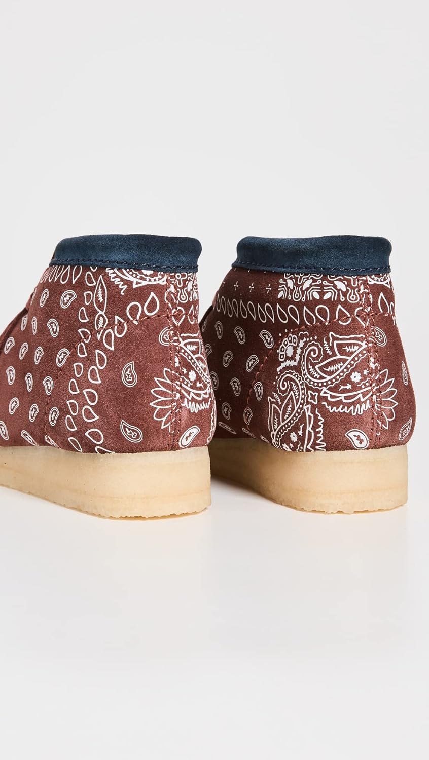Clarks Men's Wallabee Boots, Brick Paisley, Brown, 11 Medium C506