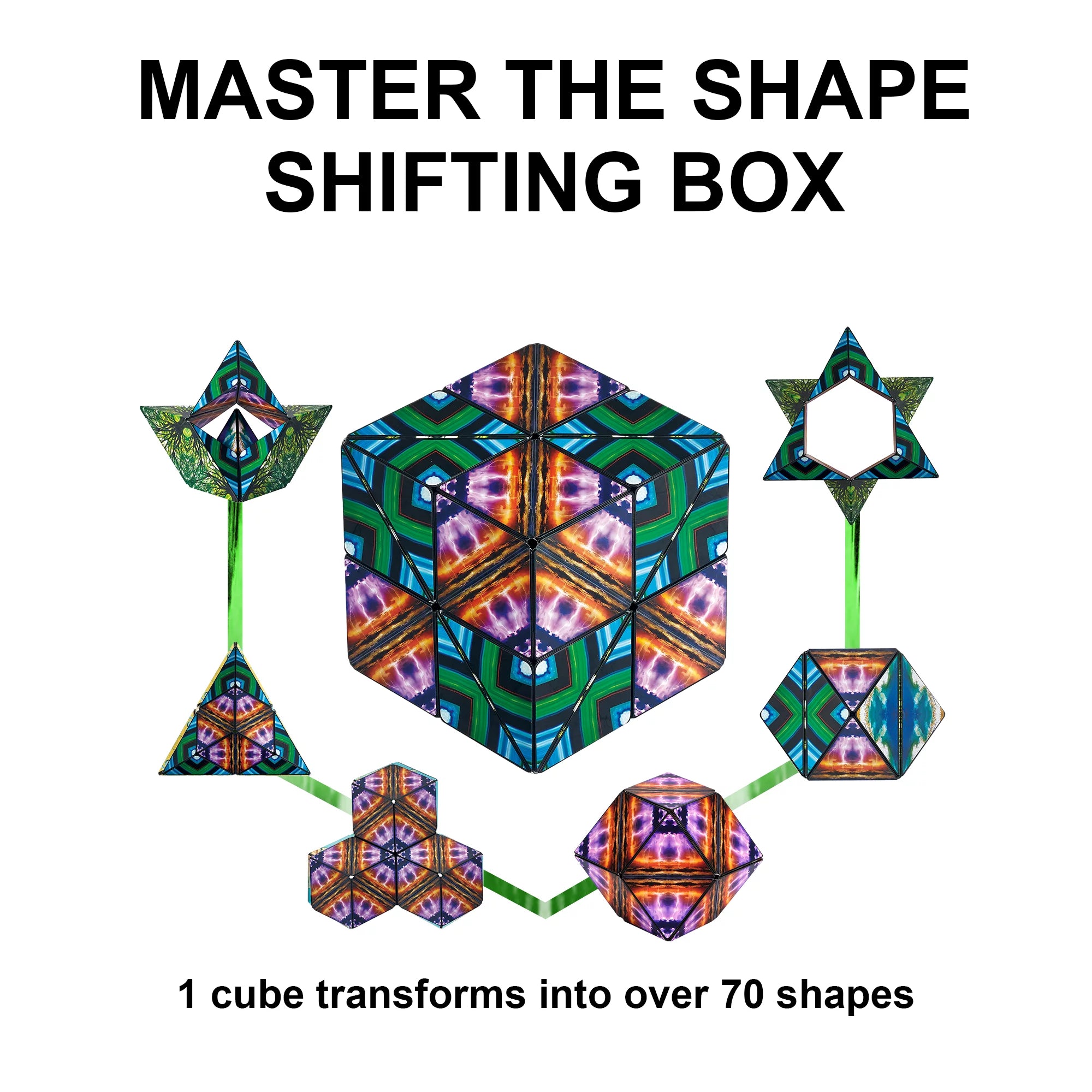 SHASHIBO Gift Box of 4 - Patented Fidget Cube with 36 Magnets, 3D Magic Cube Toy P3576