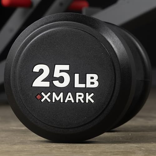 XMARK Urethane Dumbbell Weight Set, 5-75lb, Home and Commercial Gym Equipment S87278