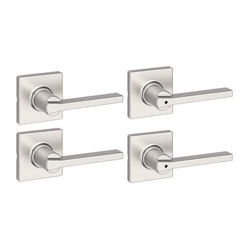 Kwikset Casey Interior Privacy Door Handle with Lock 10 Pack, Matte Black G103018