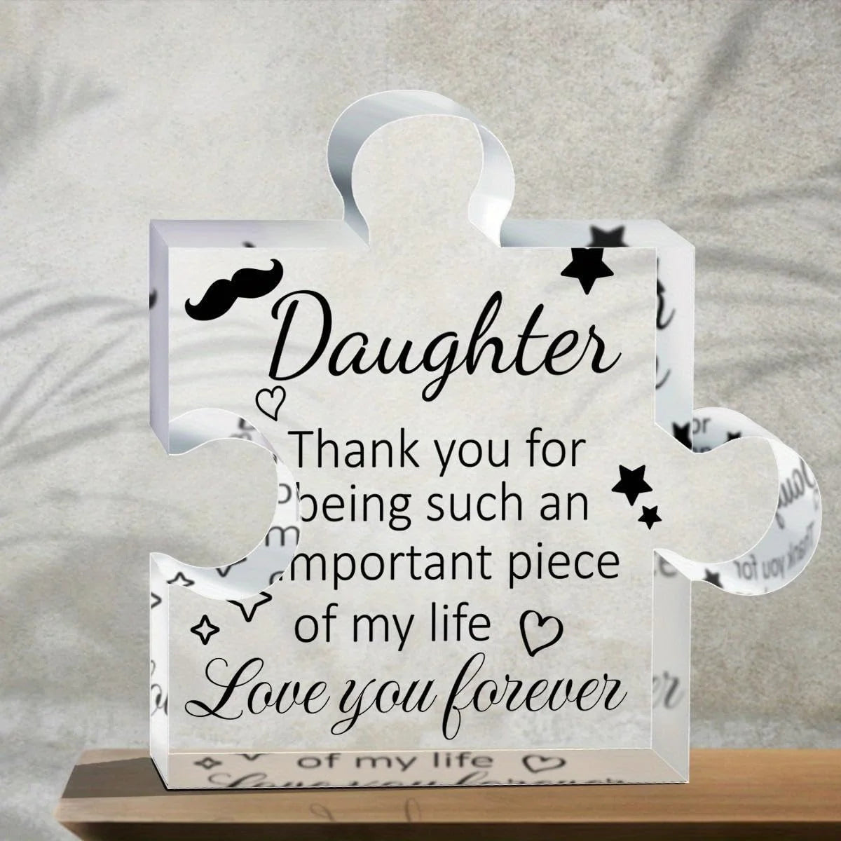 Acrylic Desk Plaque Gift for Daughter "You Will Always Be My Baby Girl" from Mom Dad L416