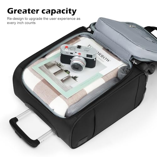 Coolife Underseat Carry On Luggage Softside Spinner Suitcase S899097
