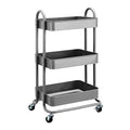 Amazon Basics 3-Tier Rolling Utility Cart with Lockable Wheels, White I730073