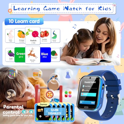 Kids Smart Watch with 24 Games and Camera for Boys Girls Ages 6-12 (Purple) S6272