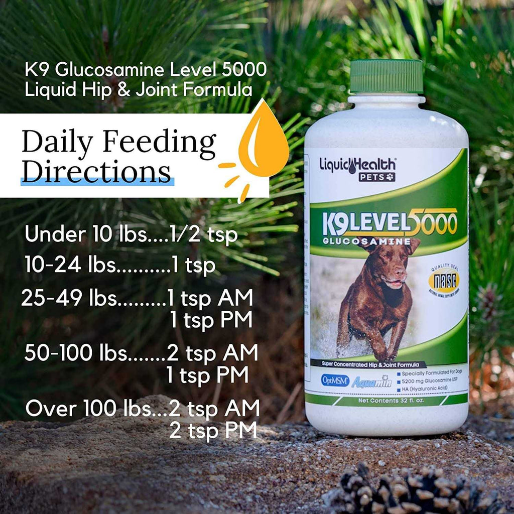 Liquid Health K9 Level 5000 Glucosamine for Pets T11437