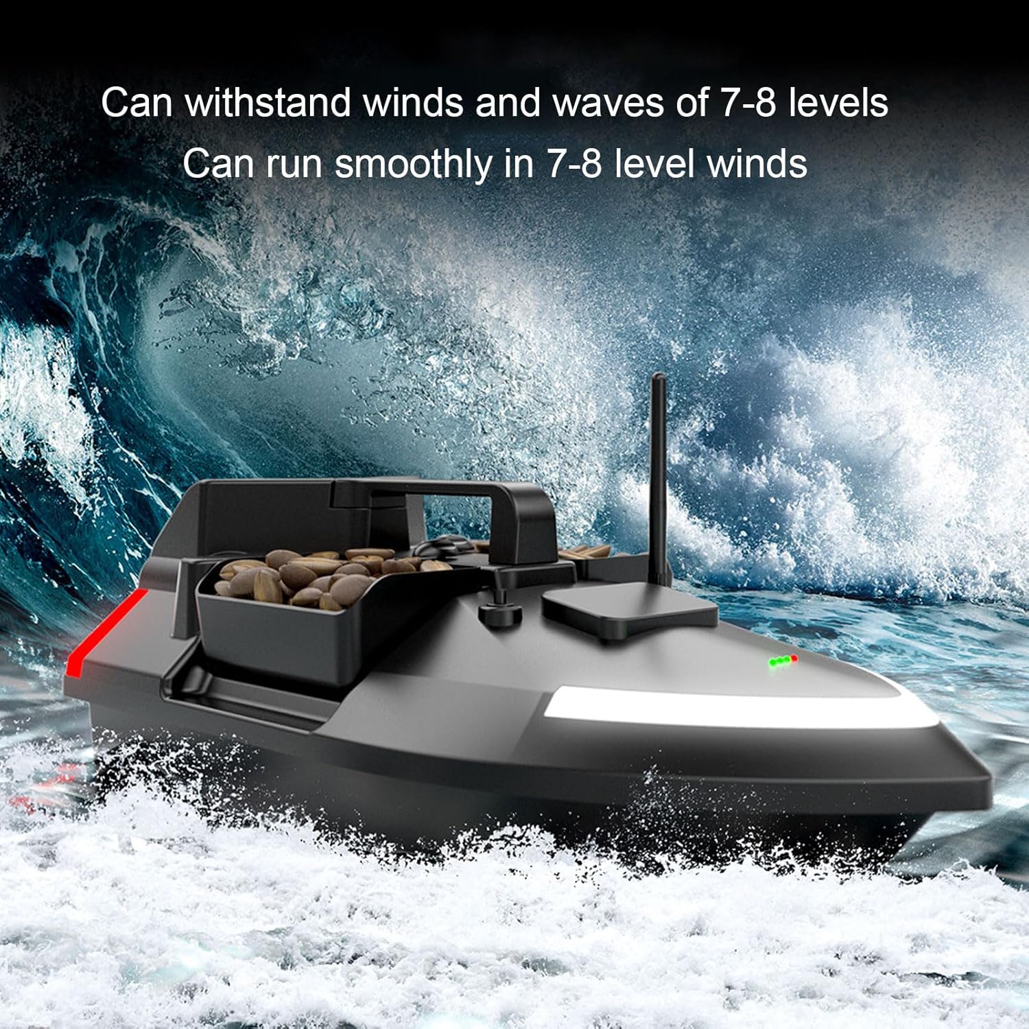 RC Boat Double Motors 500M Range Fishing Bait Boat 4.4Lbs Load W41380