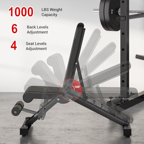 C1-V4 Power Cage with LAT Pulldown, Multi-Function Weight Cage for Home Gym G4781