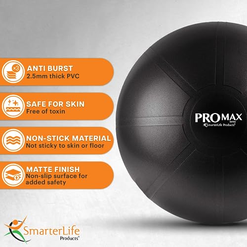 SmarterLife PRO MAX Exercise Ball for Fitness, Yoga, Balance, and Pregnancy B81405