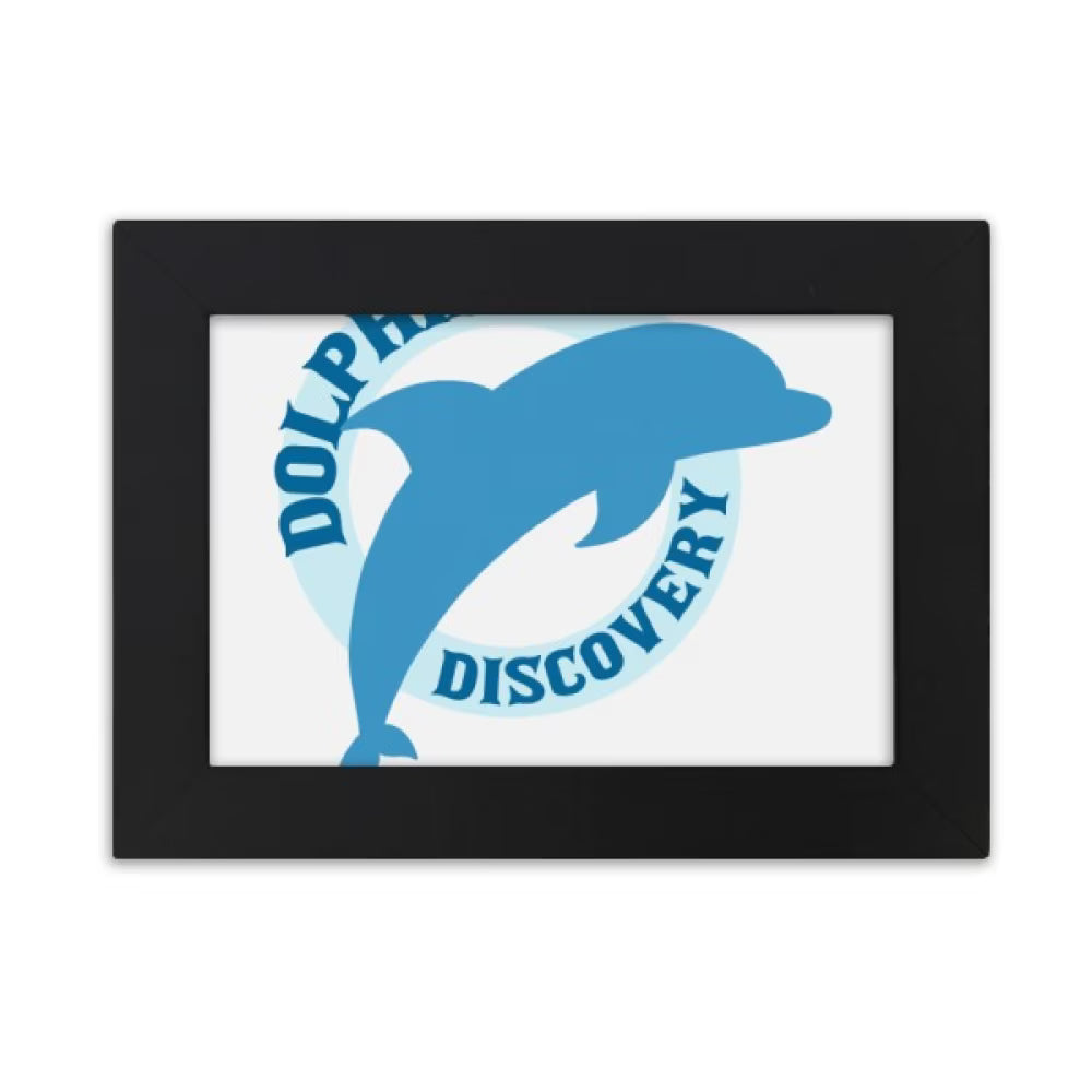 Blue Ocean Streamline Dolphin Pattern Desktop Photo Frame Ornaments Picture Art Painting