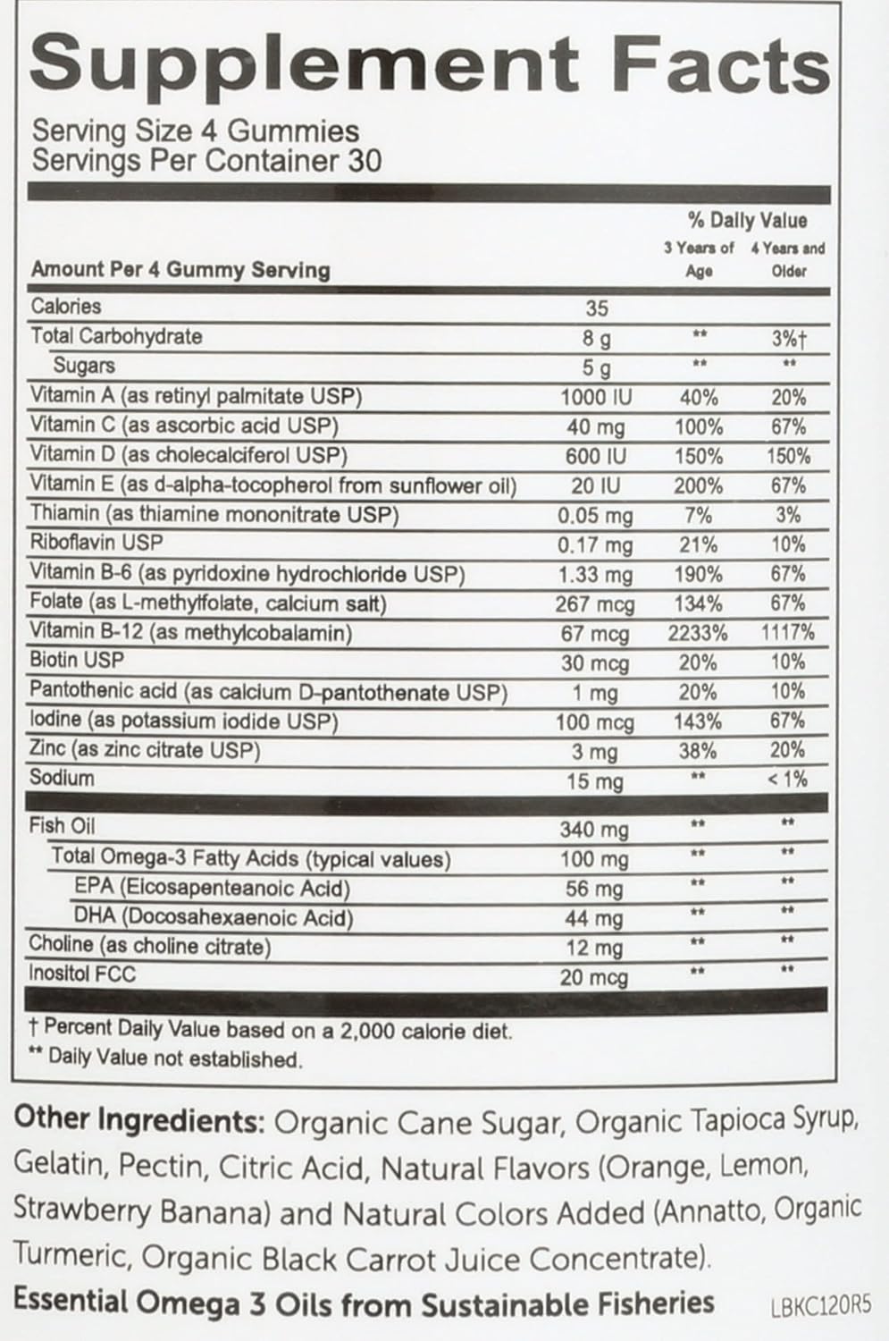 SMARTYPANTS Kids Complete 120 Gummies B106831