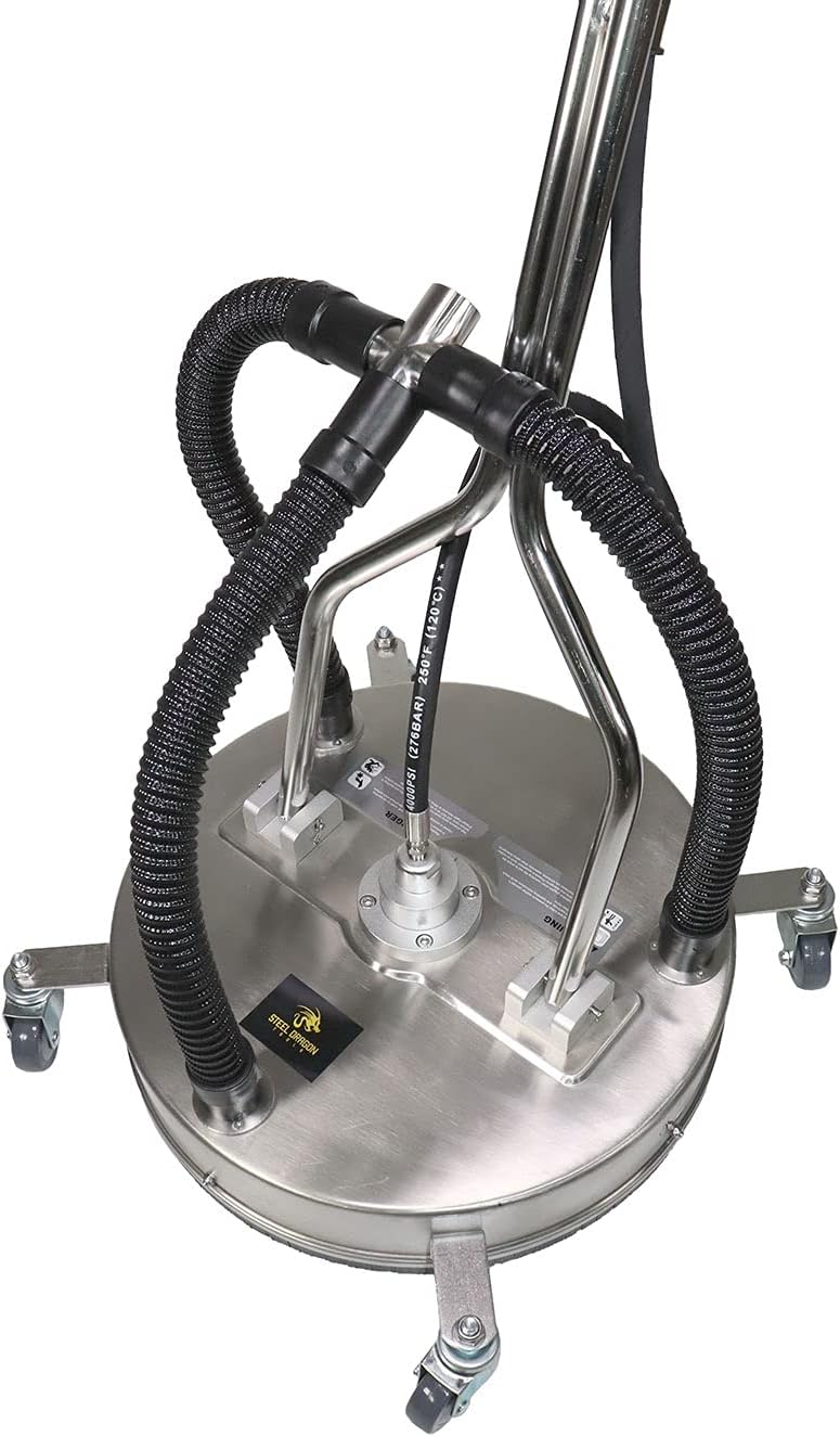 21" Stainless Steel Surface Cleaner with Vacuum Port and Wand Y7292