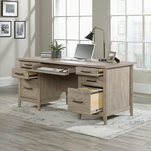 Sauder Summit Station 66"W Executive Computer Desk, Laurel Oak T123902