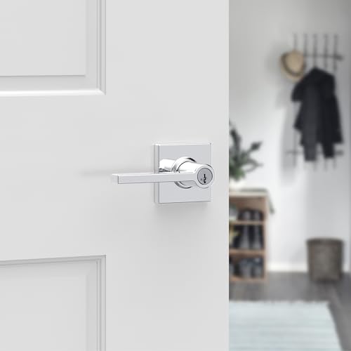 Kwikset Casey Interior Privacy Door Handle with Lock 10 Pack, Matte Black G103018