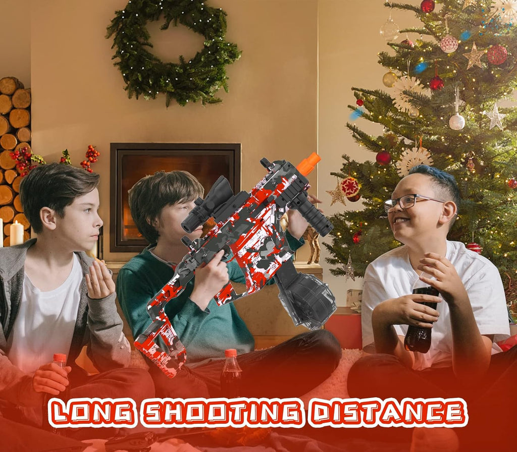 JIFTOK Electric Gel Ball Blaster with Goggles, Rechargeable Splatter Ball Toy for Outdoor Shooting Games, Red L64169
