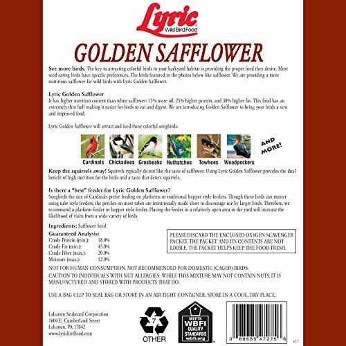 Lyric Golden Safflower Seed Wild Bird Food V9926