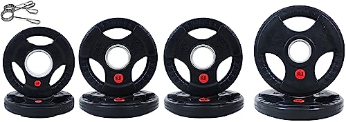 Olympic Cast Iron Weight Plates for Strength Training, Multiple Sizes S1890