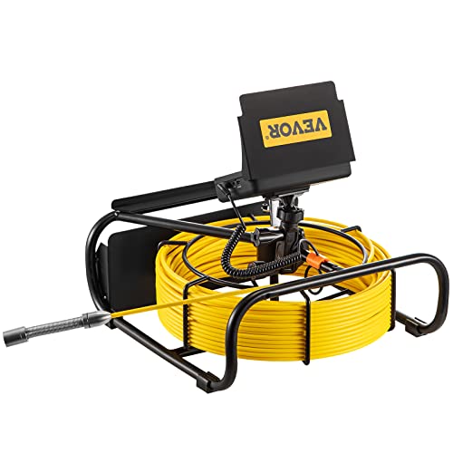 VEVOR Sewer Camera 98.4ft Pipe Drain Inspection Camera with DVR and LED Lights J454147
