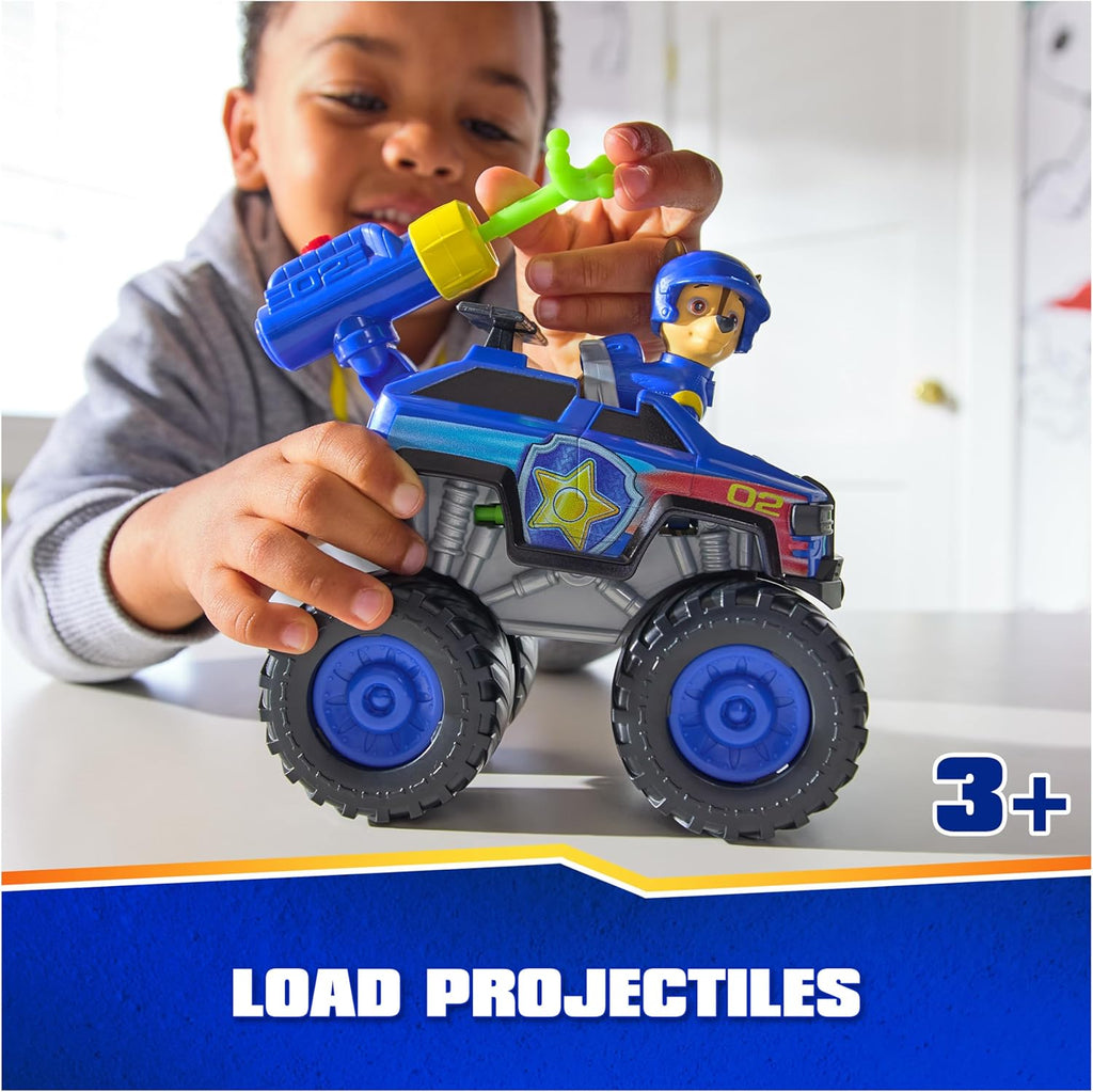 Paw Patrol Rescue Wheels Chase’s Cruiser Toy Truck with Projectile Launcher and Action Figure M1412