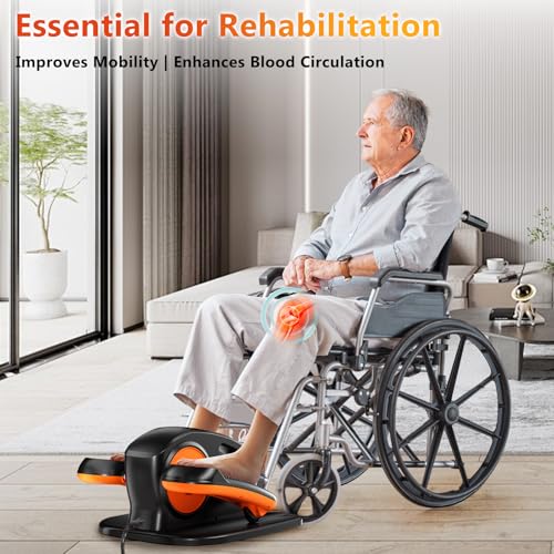 Under Desk Elliptical Machine with Remote, 15 Speeds, Portable Leg Exerciser for Seniors G6270