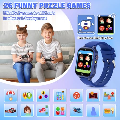 Kids Smart Watch for Girls with 26 Games, HD Camera, Touchscreen P746