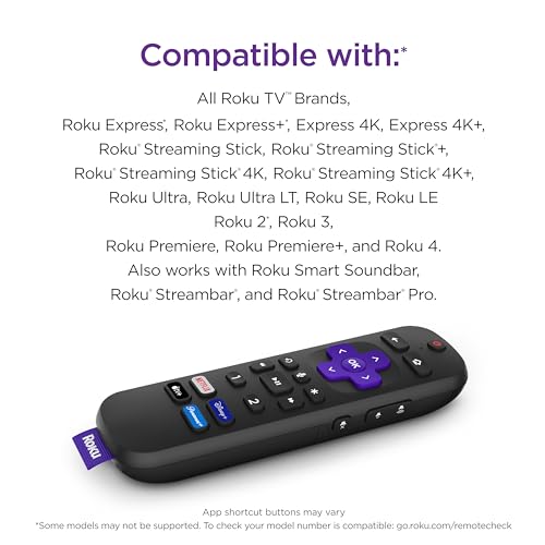 Roku Voice Remote Pro Rechargeable with Hands-free Voice Controls S922176