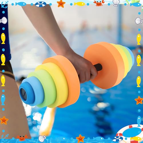 Adjustable Aquatic Exercise Dumbbells with EVA Foam for Pool Fitness O488935