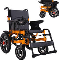2In1 Lightweight Folding Electric Wheelchair for Adults with 20in Seat, All Terrain Power Wheelchairs for Seniors Support 300lbs