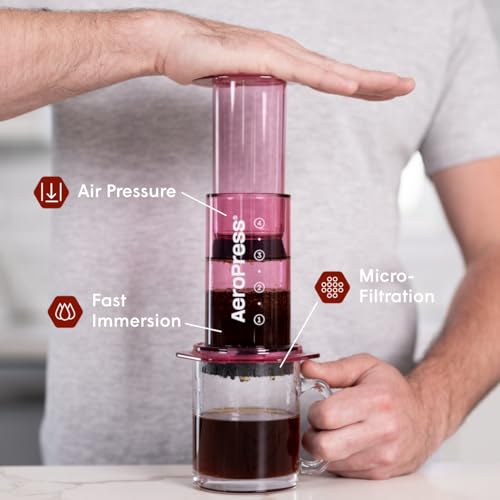 AeroPress Original Coffee Press – 3-in-1 Portable Coffee Maker for Travel C406