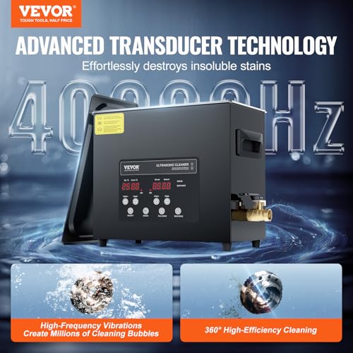 VEVOR 10L Ultrasonic Cleaner, 240W Digital Machine with Heater & Timer C9757
