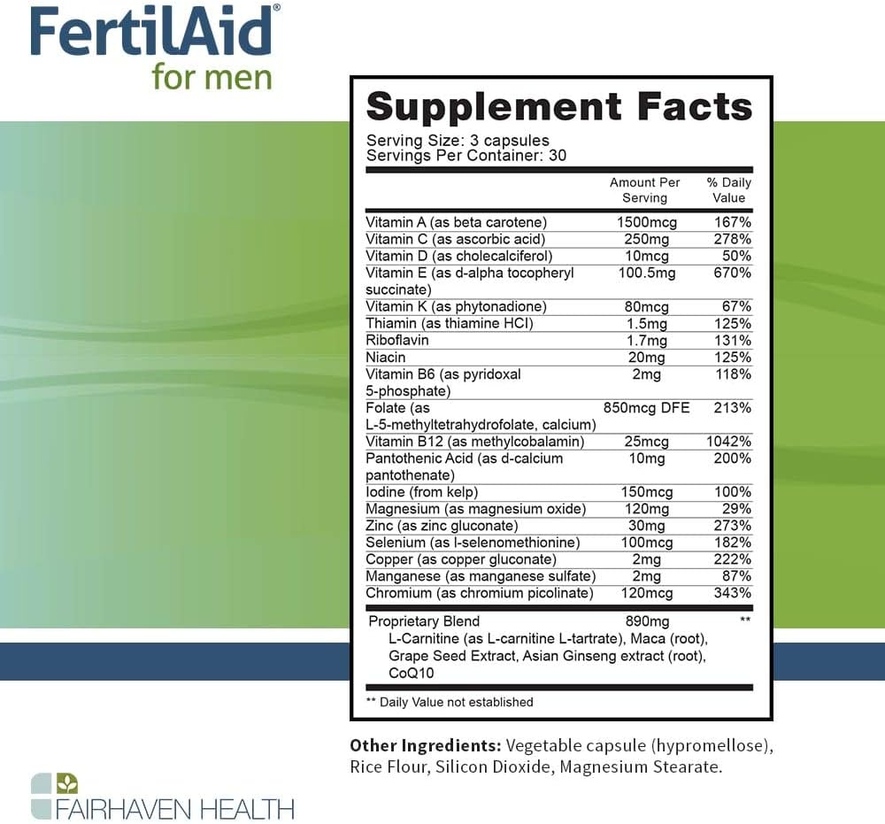 FertilAid for Men MotilityBoost Countboost Bundle Male Fertility Supplement with Maca Ashwagandha CoQ10 Zinc X705183