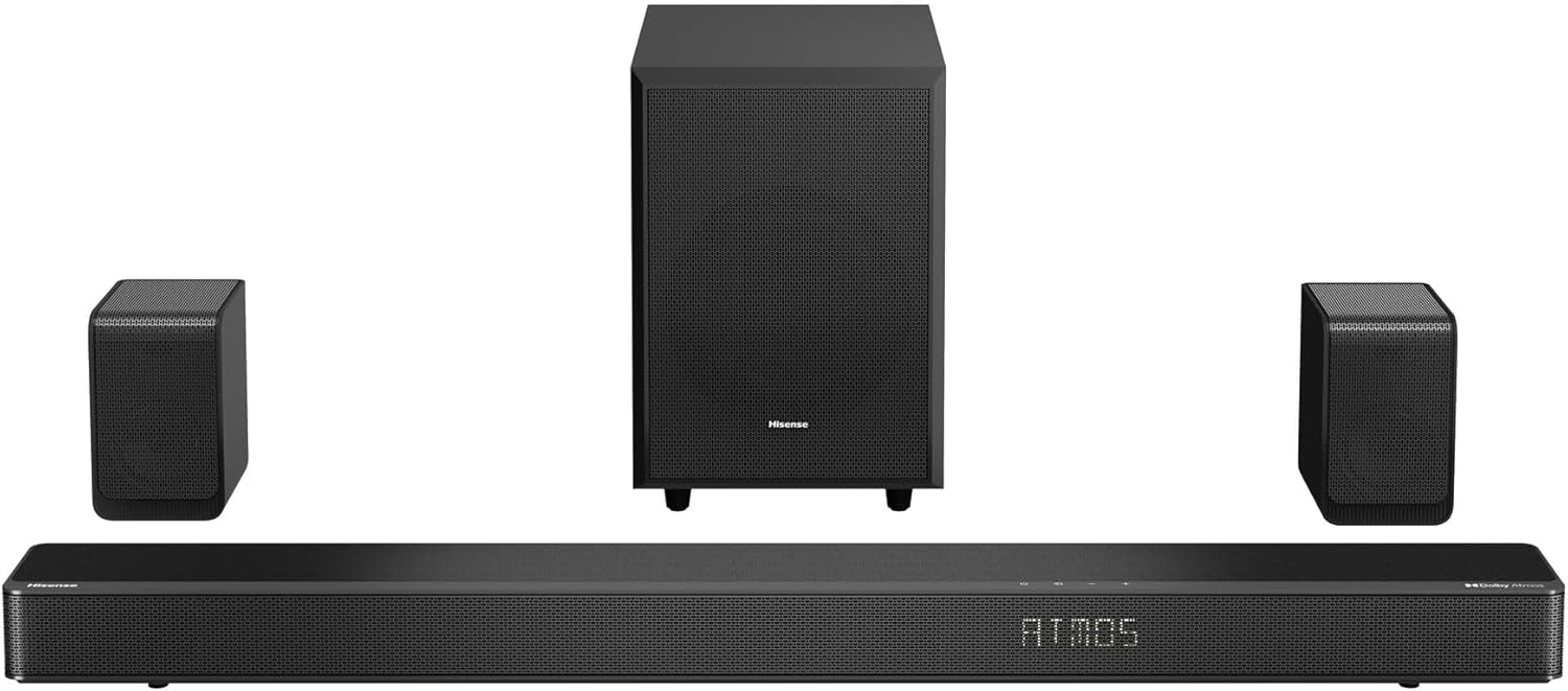 Hisense AX5120G 5.1.2ch Sound Bar with Wireless Subwoofer, Dolby Atmos, Bluetooth P53563