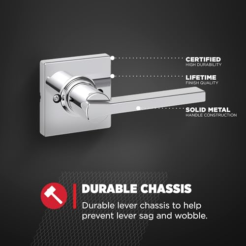 Kwikset Casey Interior Privacy Door Handle with Lock 10 Pack, Matte Black G103018