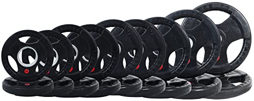 Olympic Cast Iron Weight Plates for Strength Training, Multiple Sizes S1890