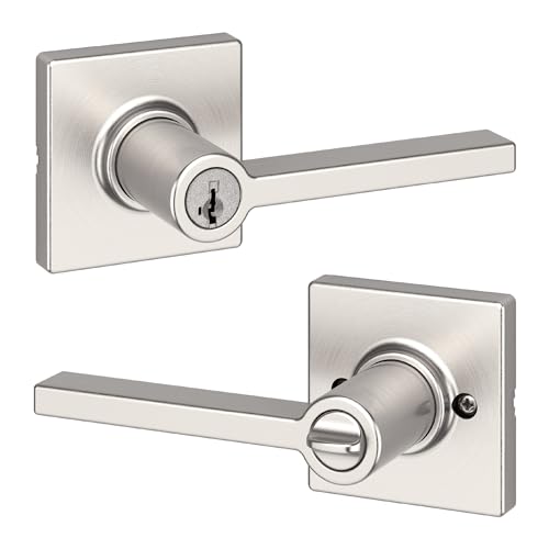 Kwikset Casey Interior Privacy Door Handle with Lock 10 Pack, Matte Black G103018