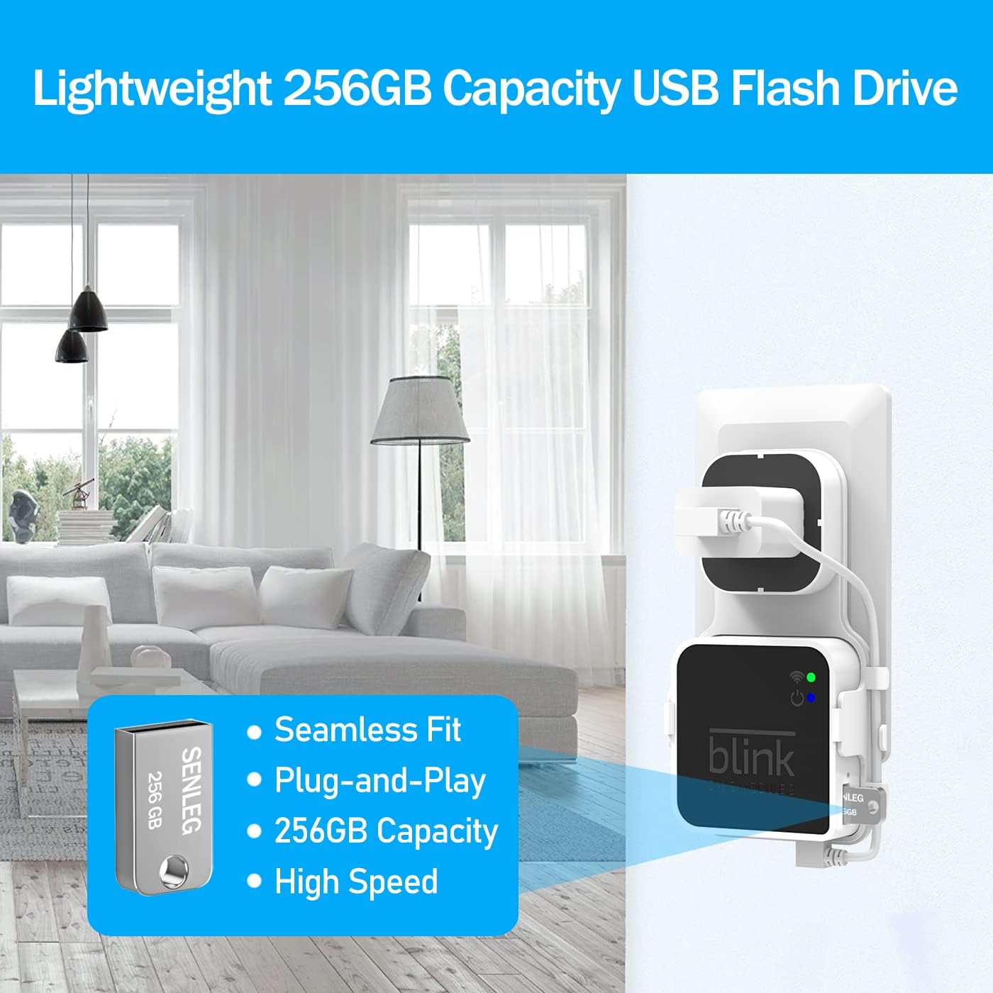 Blink USB Flash Drive and Sync Module 2 Mount for Blink Security System S1329