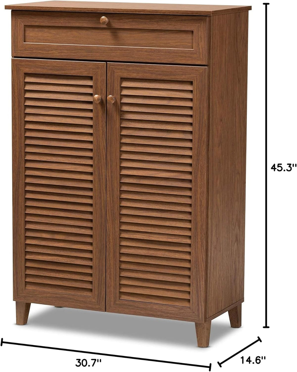 Baxton Studio Shoe Cabinet, Walnut X705466