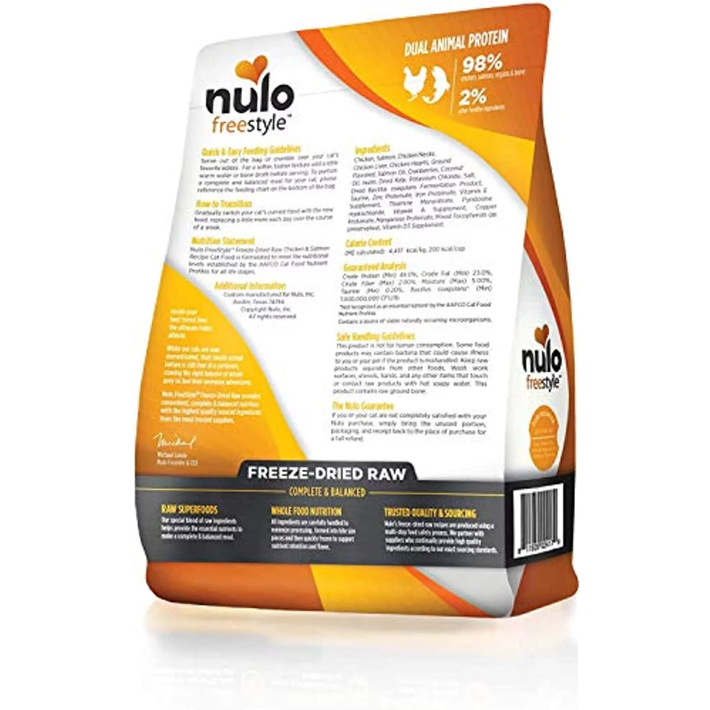 Nulo Freestyle Freeze-Dried Raw Cat Food, Chicken & Salmon, 8 oz E523367