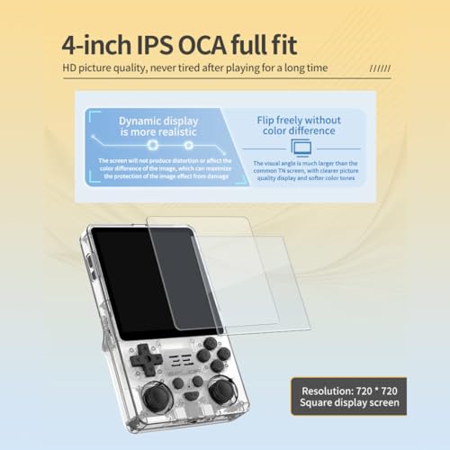 RGB20SX Handheld Game Console, 4 Inch IPS Screen, 16+256G Linux Retro Gaming Player E47018