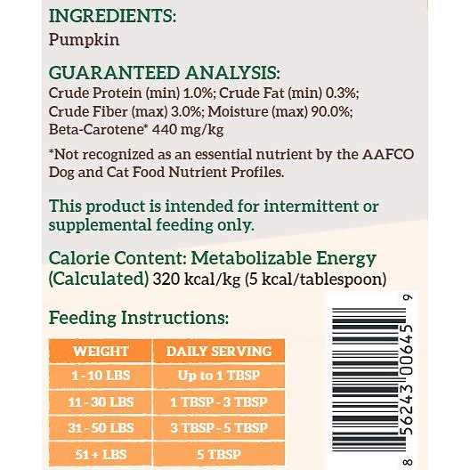 Nature's Logic Pumpkin Puree Dog & Cat Food Supplement J81978