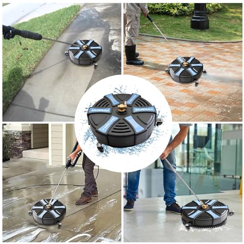 Balabulala 18" Pressure Washer Surface Cleaner with 4 Wheels and Extension Wands W3626