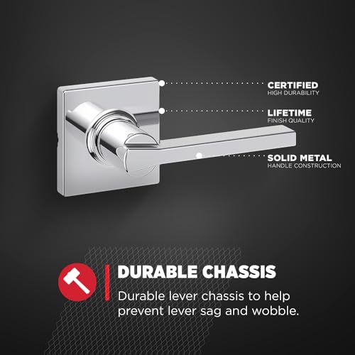 Kwikset Casey Interior Privacy Door Handle with Lock 10 Pack, Matte Black G103018
