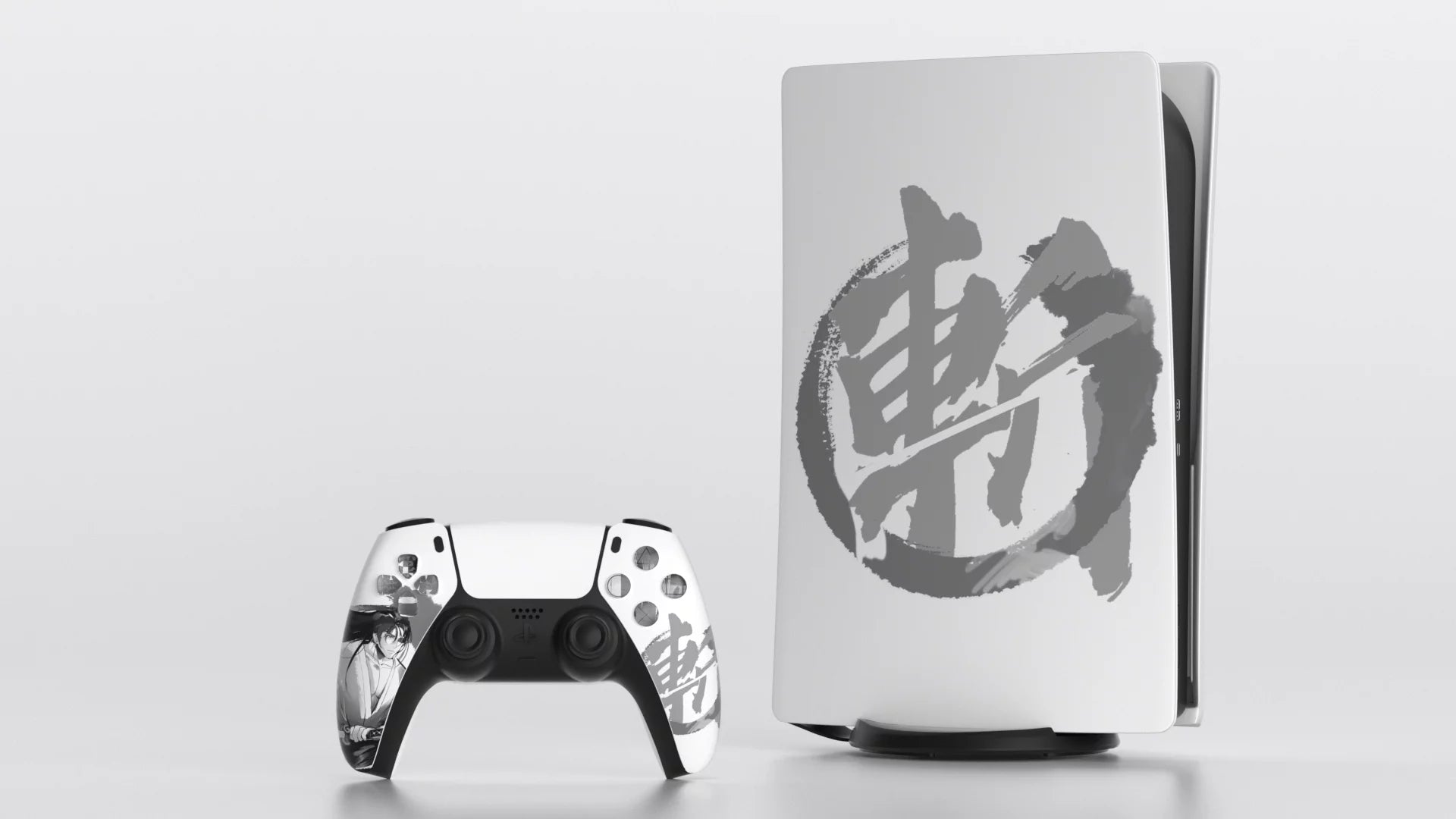 PlayStation 5 Disc 825GB SSD Console with Mytrix Samurai Skin Sticker Q74518