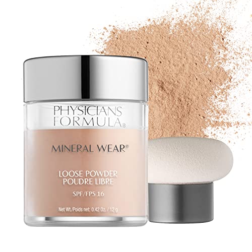 Physicians Formula Mineral Wear Talc-Free Loose Powder Medium Beige, Dermatologist Tested, Clinicially Tested