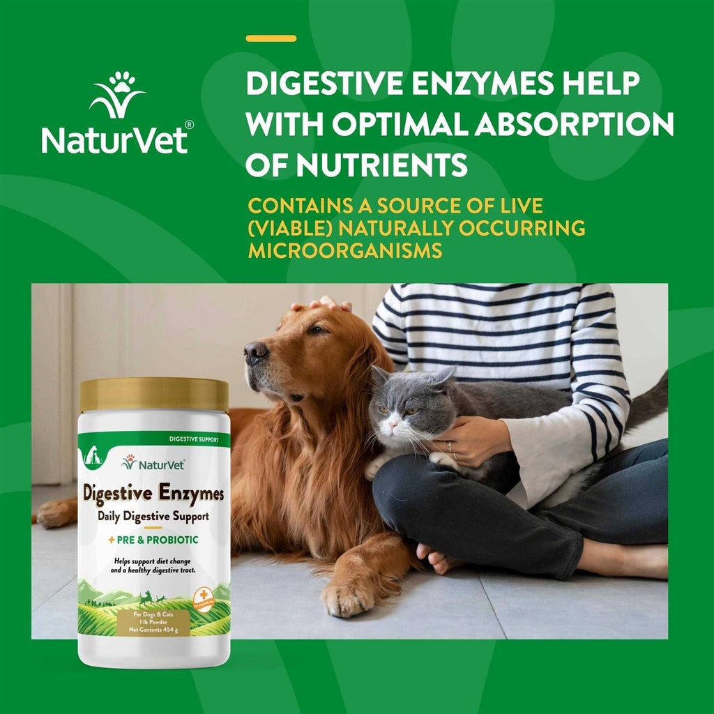 NaturVet Digestive Enzymes for Dogs & Cats Z8761