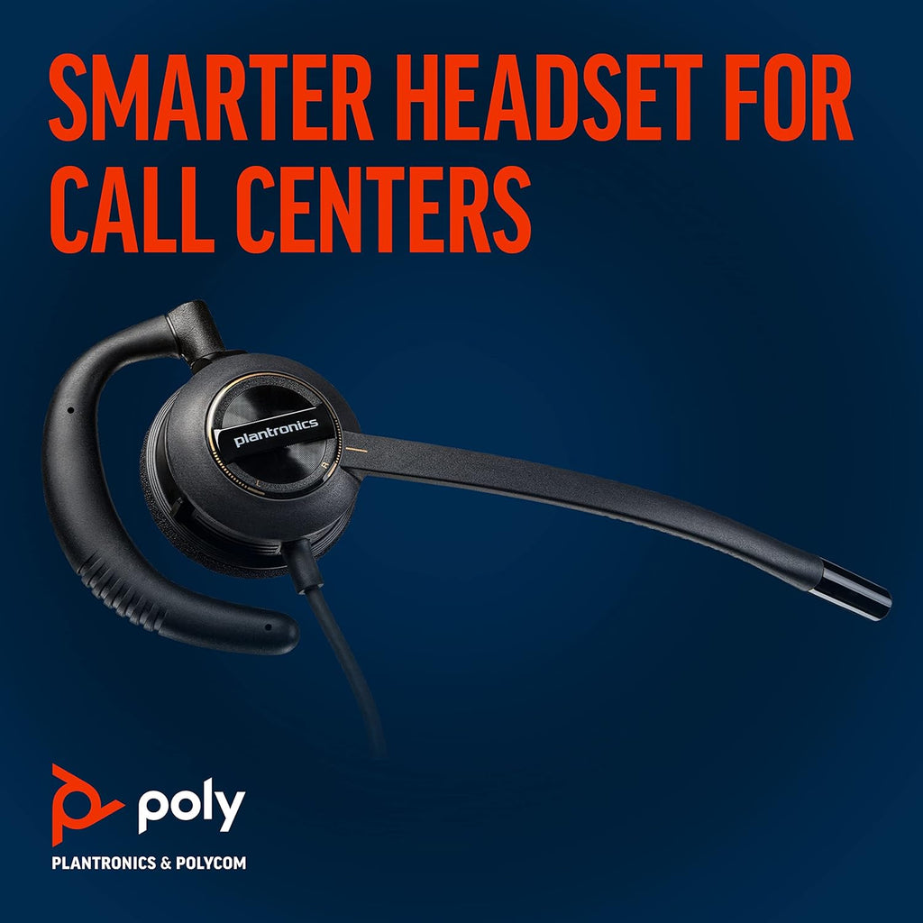 Poly EncorePro 530 QD Headset with Hearing Protection, Over-the-Ear, Black H30406