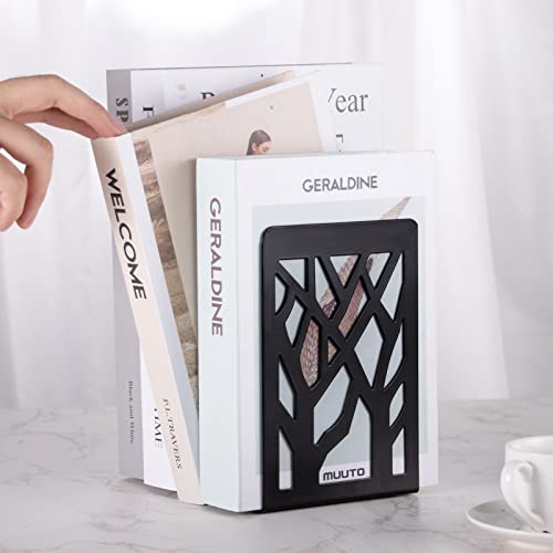 Metal Bookends for Shelves, Heavy Books, 3 Pair E9230