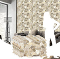 Dundee Deco 3D Wall Panels - Beige Brown Faux Stone PVC Wall Paneling for Interior Wall Decor, Pack of 5, Covers 33.5 sq. ft