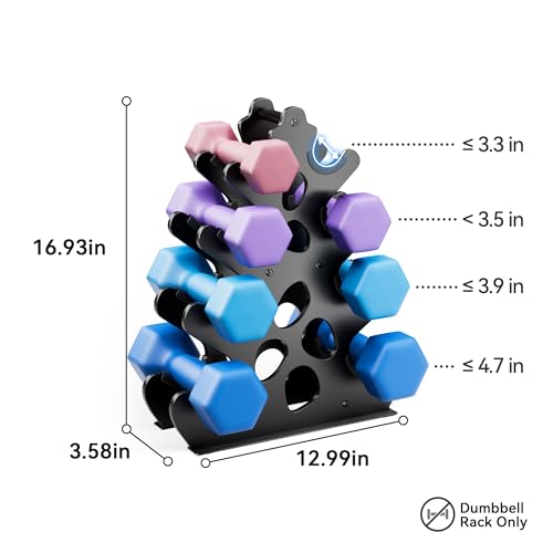 Dumbbell Rack Stand with Protective Edge Rubber Covers for Home Gym P303197