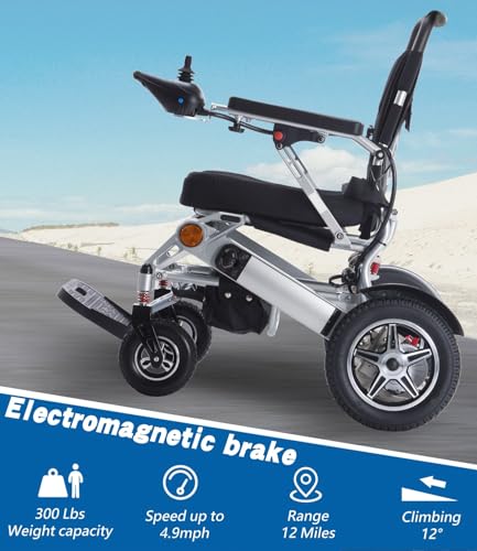 Foldable Electric Reclining Wheelchair for Elderly and Disabled O1071